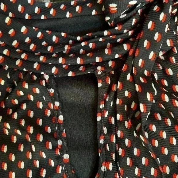 Red, white and navy sleeveless blouse, size medium, ties at neck, patriotic - Picture 2 of 5